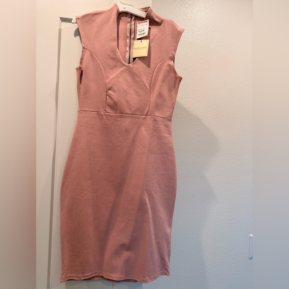 Chic Backless Pink Dress